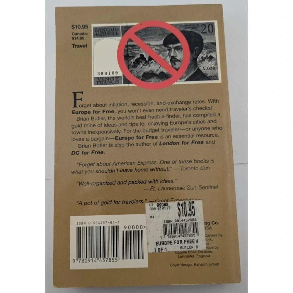 Europe for Free (For Free Series) By Brian Butler